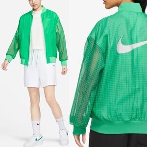 NWT Nike Women's Sportswear Essentials Woven Varsity Bomber Jacket Size XL